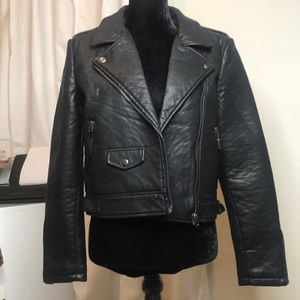 Topshop Moto Jacket with Removable Hood NWOT